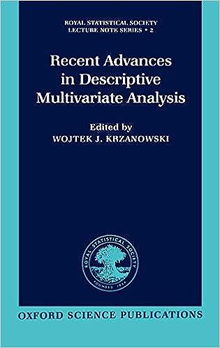 recent advances in descriptive multivariate analysis 1st edition wojtek j. krzanowski 0198522851,