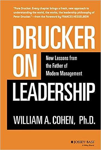 drucker on leadership new lesson from the father of modern management 1st edition william a. cohen