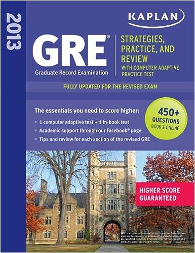 gre strategies practice and review 2013 2013 edition kaplan 1609781015, 978-1609781019