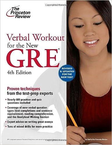 verbal workout for the new gre 4th edition the princeton review 0375428216, 978-0375428210