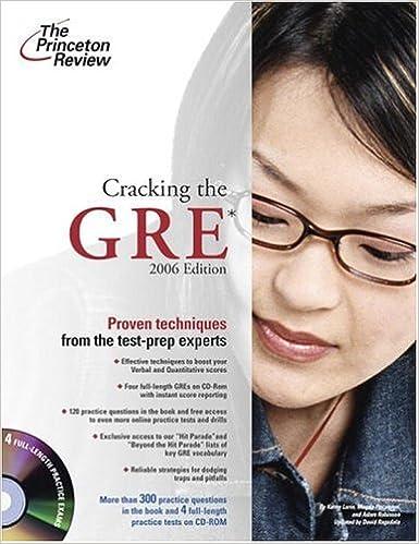 cracking the gre 2006 2006 edition the princeton review 0375764755, 978-0375764752