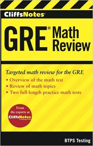 cliffsnotes gre math review 1st edition btps testing 1118356241, 978-1118356241