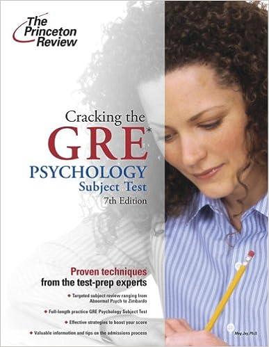 cracking the gre psychology subject test 7th edition the princeton review 0375764925, 978-0375764929