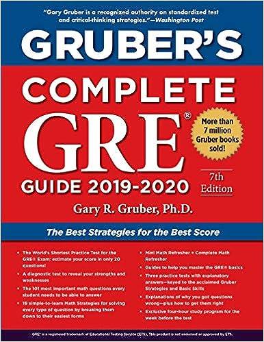 grubers complete gre guide 2019-2020 7th edition gary gruber 1510754229, 978-1510754225
