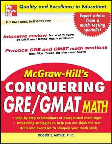conquering gre/gmat math 1st edition robert moyer 0071472436, 978-0071472432