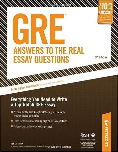 gre answers to the real essay questions 3rd edition mark alan stewart 0768928214, 978-0768928211