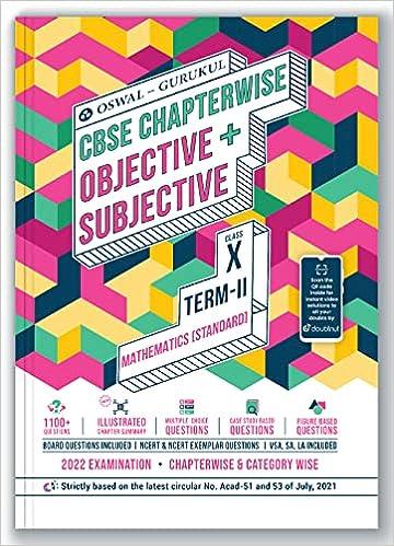 mathematics chapterwise objective + subjective class 10 term 2 1st edition oswal, gurukul 939256306x,