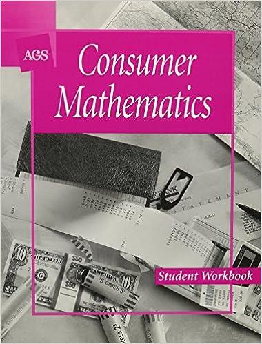 AGS Consumer Mathematics Student Workbook