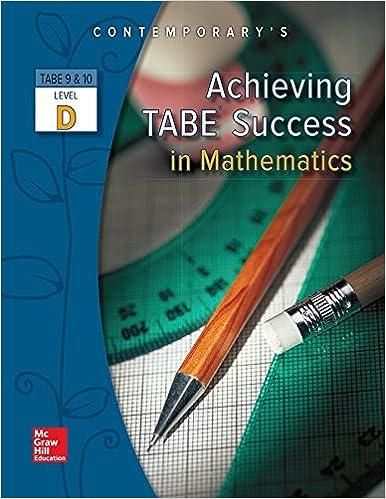 contemporarys achieving tabe success in mathematics 1st edition mcgraw hill 007704469x, 978-0077044695