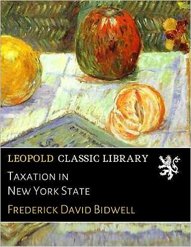 taxation in new york state 1st edition frederick david bidwell 0530406853, 978-0530406855