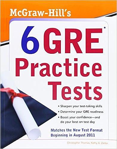 6 gre practice tests 1st edition christopher thomas, kathy zahler 007174312x, 978-0071743129