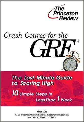 crash course for the gre 1st edition karen lurie 0375753257, 978-0375753251