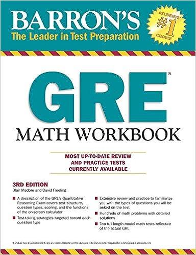 barrons gre math workbook 3rd edition blair madore, david freeling 1438006322, 978-1438006321