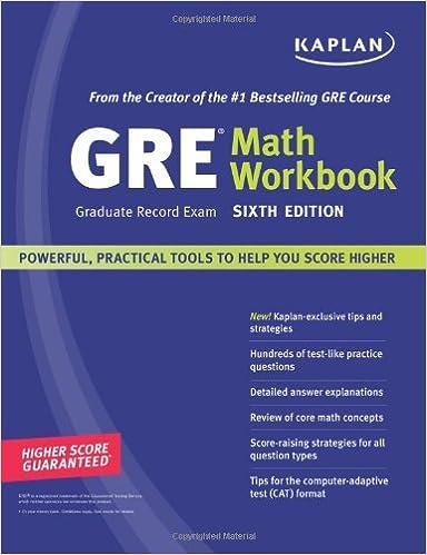 gre math workbook graduate record exam 6th edition kaplan 1427795045, 978-1427795045