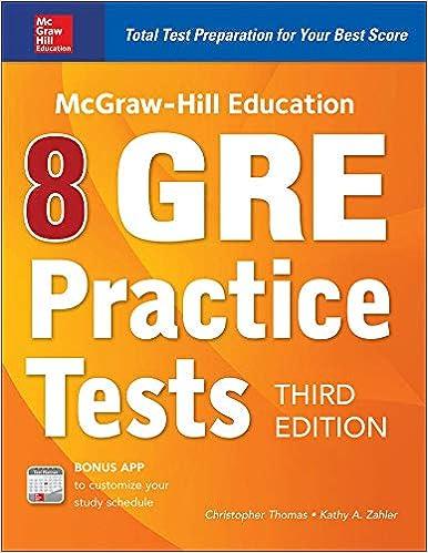 8 gre practice tests 3rd edition kathy zahler, christopher thomas 1260122476, 978-1260122473