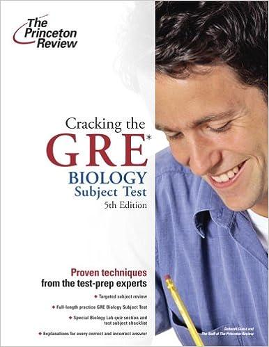 cracking the gre biology subject test 5th edition the princeton review 0375764887, 978-0375764882