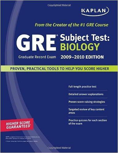 gre exam subject test biology 2009-2010 2010 edition kaplan 141955218x, 978-1419552182