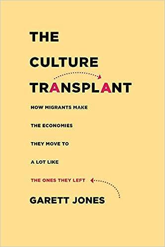 the culture transplant how migrants make the economies they move to a lot like the ones they left 1st edition