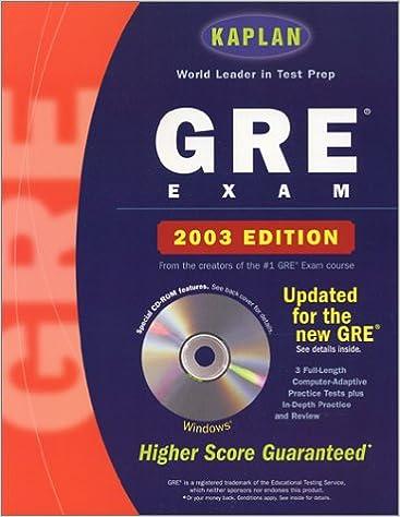 gre exam 2003 2003 edition kaplan 0743230299, 978-0743230292