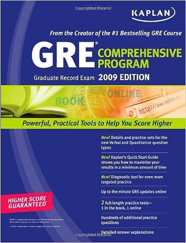 gre comprehensive program 2009 2009 edition kaplan 1419552058, 978-1419552052