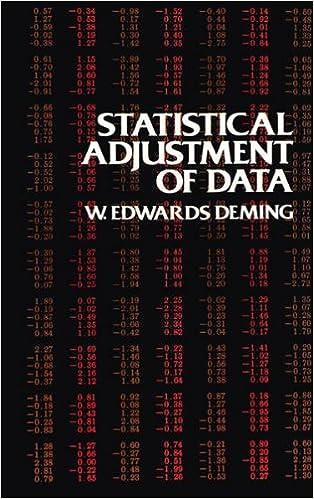 statistical adjustment of data 1st edition w. edwards deming 0486646858, 978-0486646855