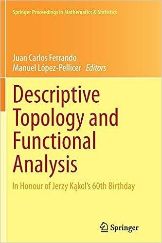 descriptive topology and functional analysis 1st edition juan carlos ferrando , manuel lópez-pellicer