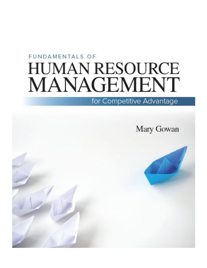 fundamentals of human resource management for competitive advantage 1st edition mary gowan 9781948426329