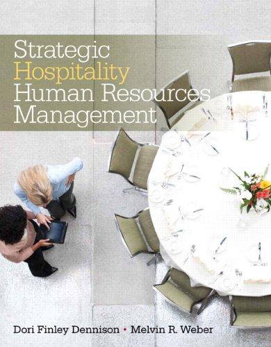 strategic hospitality human resources management 1st edition melvin weber, dori dennison 0135087058,