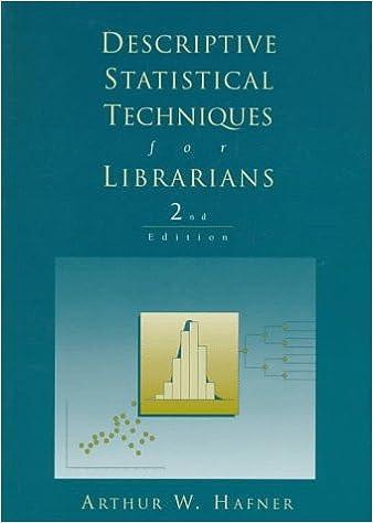 descriptive statistical techniques for librarians 1st edition arthur wayne hafner 0838906923, 978-0838906927