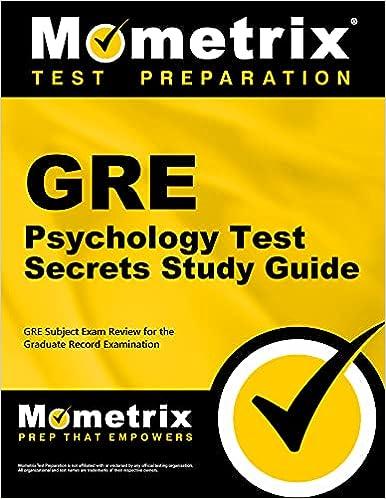 gre psychology test secrets study guide 1st edition gre subject exam secrets test prep team 1621200558,