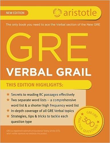 gre verbal grail 1st edition aristotle prep 9350872889, 978-9350872888