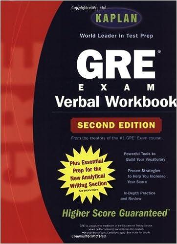 gre verbal workbook 2nd edition kaplan 0743230590, 978-0743230599