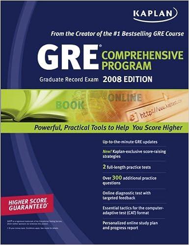 gre comprehensive program 2008 2008 edition kaplan 1427795010, 978-1427795014