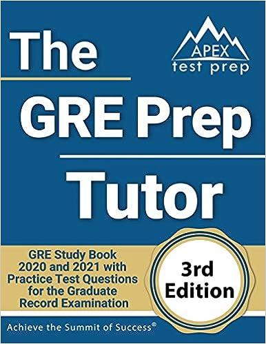 the gre prep tutor 3rd edition apex test prep 1628456787, 978-1628456783