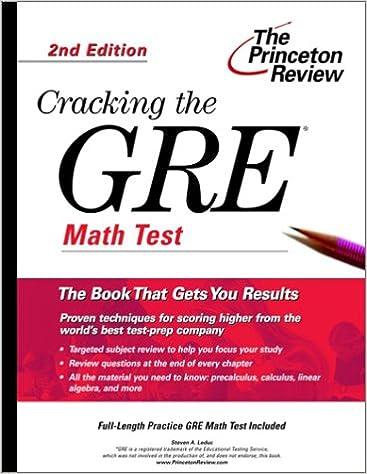 cracking the gre math test 2nd edition steve leduc 0375762671, 978-0375762673