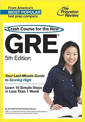 crash course for the gre 5th edition the princeton review 0804125961, 978-0804125963