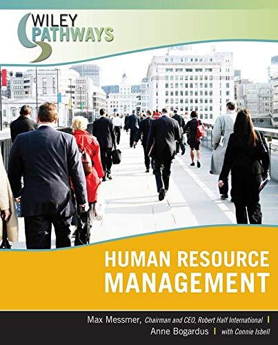 human resource management 1st edition max, jr. messmer 0470111208, 9780470111208
