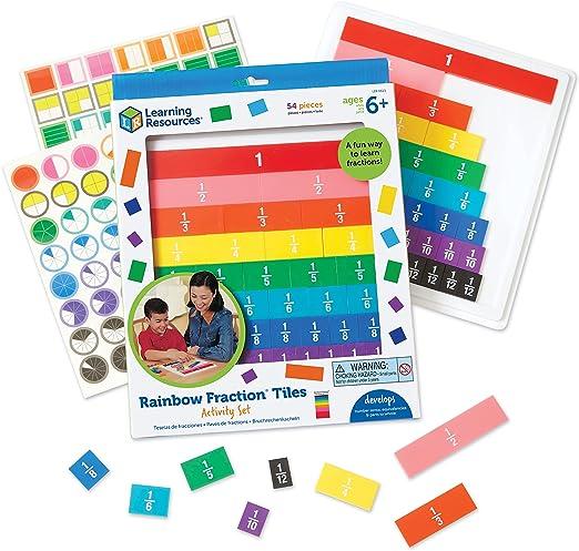learning resources rainbow fraction tiles  learning resources b001604r1g