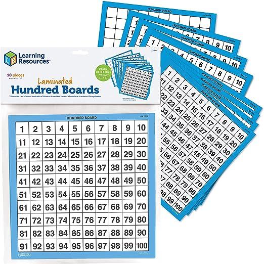 learning resources laminated hundred boards  learning resources b000f8t8vy
