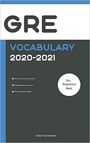 gre official vocabulary 2020-2021 2021 edition college exam preparation 1655003941, 978-1655003943