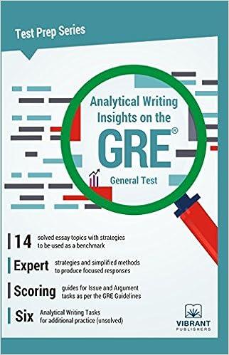analytical writing insights on the gre general test 1st edition vibrant publishers 1946383686, 978-1946383686