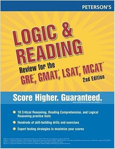 logic and reading review for the gre gmat lsat mcat 2nd edition edward j. rozmiarek, jo norris palmore,