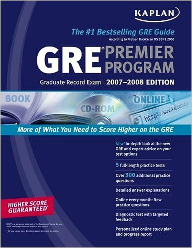 gre exam 2007-2008 premier program 2008 edition kaplan 1419551337, 978-1419551338