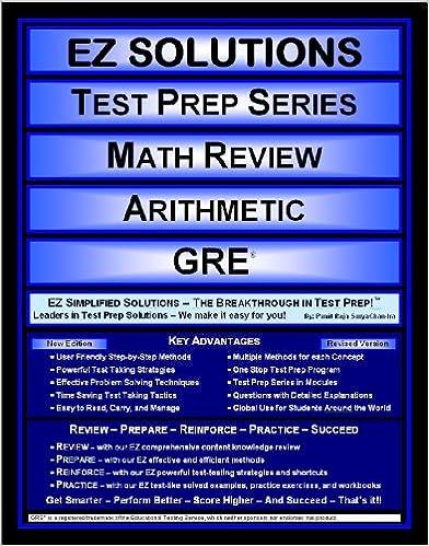 ez solutions test prep series math review arithmetic gre 1st edition punit raja suryachandra, ez solutions