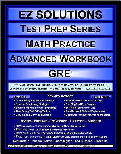 ez solutions test prep series math practice advanced workbook gre 1st edition punit raja suryachandra, ez