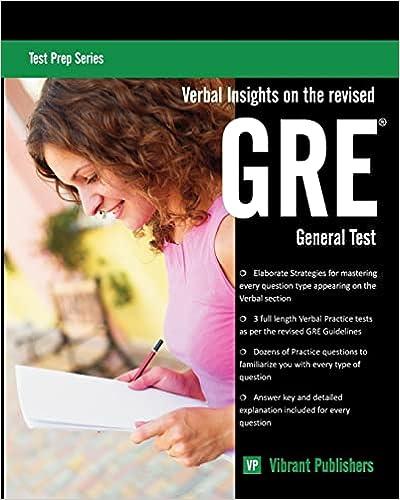 verbal insights on the revised gre general test 1st edition vibrant publishers 1461152755, 978-1461152750