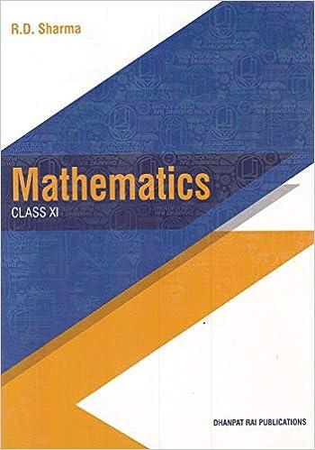 mathematics for class 11 1st edition r.d. sharma 8193663004, 978-8193663004