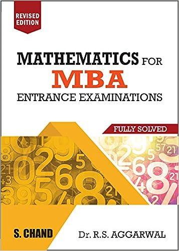 mathematics for mba entrance examinations 1st edition r.s. aggarwal 9352832108, 978-9352832101