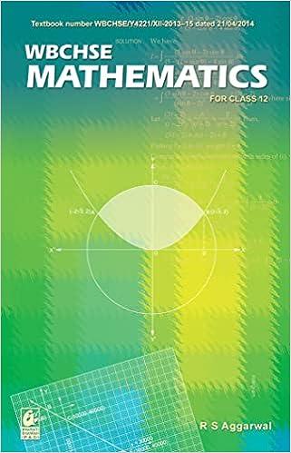 wbchse mathematics for class 12 1st edition r. s .aggarwal 978-9350271070