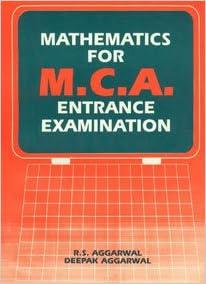 mathematics for m c a entrance examination 1st edition r s aggarwal 8121914825, 978-8121914826
